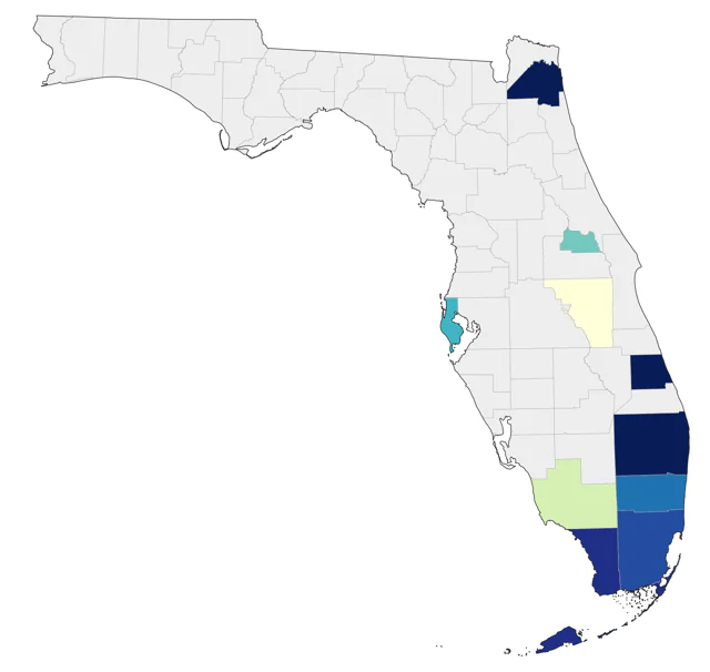 Saffron Finch county map