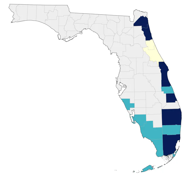 Scopoli's Shearwater county map