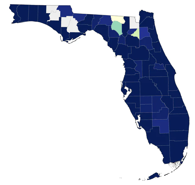 Semipalmated Plover county map