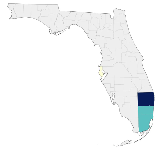 Silver-beaked Tanager county map
