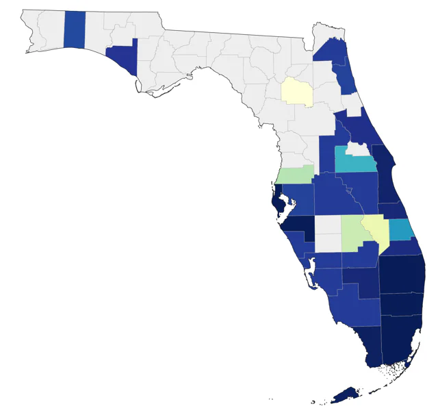 Smooth-billed Ani county map