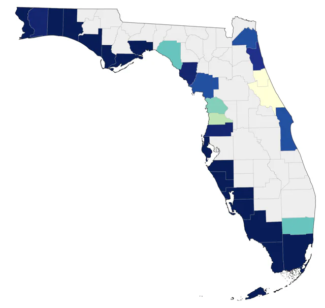 Snowy Plover county map