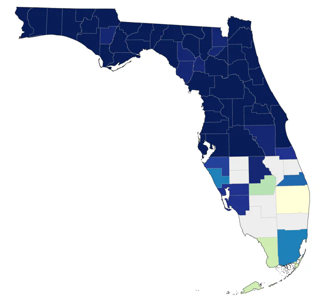 Song Sparrow county map