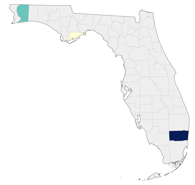 Spotted Towhee county map
