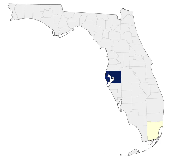 Sulphur-crested Cockatoo county map