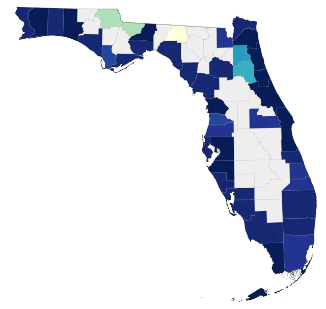 Surf Scoter county map