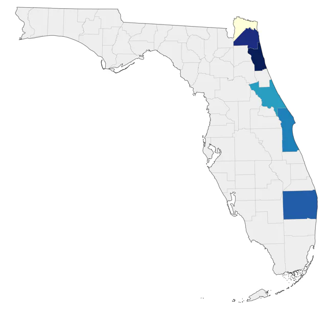 Thick-billed Murre county map