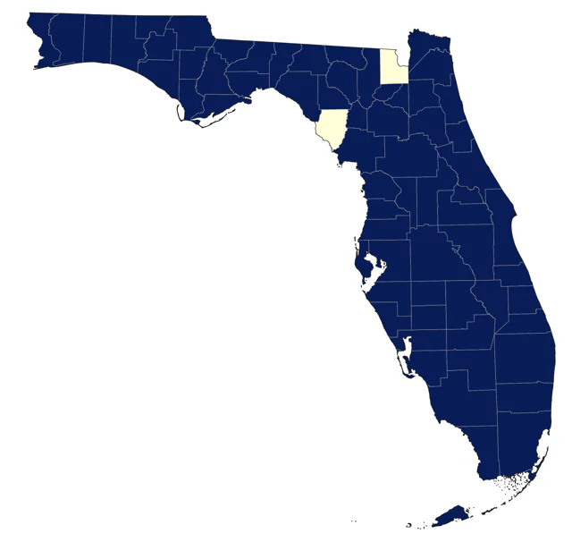 Tree Swallow county map