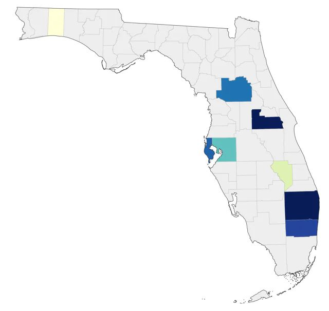 Trumpeter Swan county map