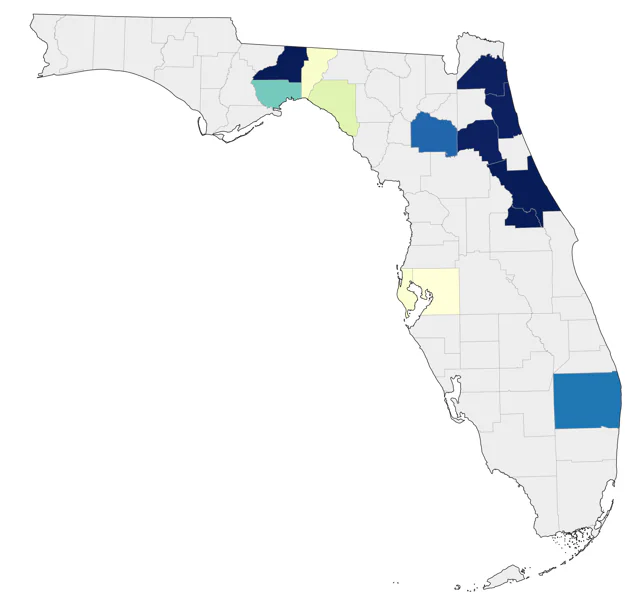 Tundra Swan county map