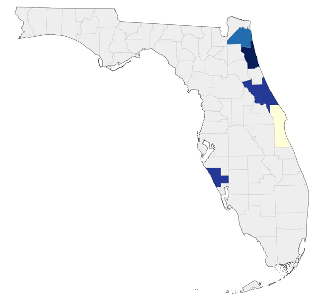 Vega Gull county map