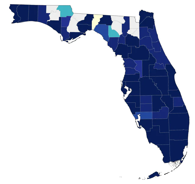 Western Kingbird county map