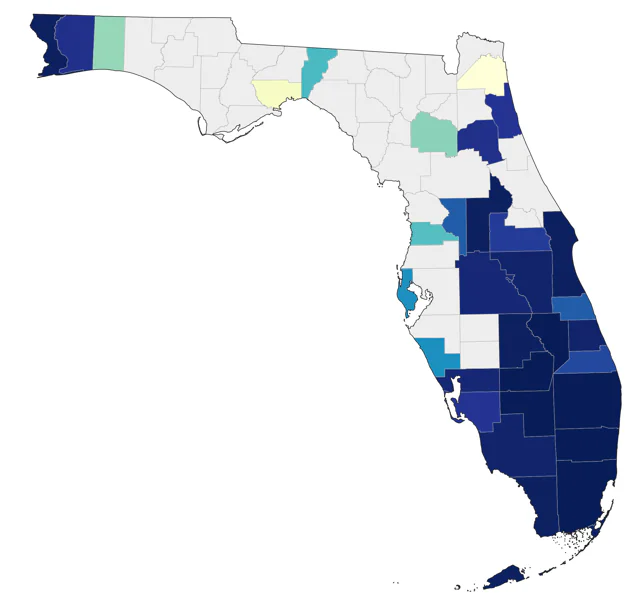 White-tailed Kite county map