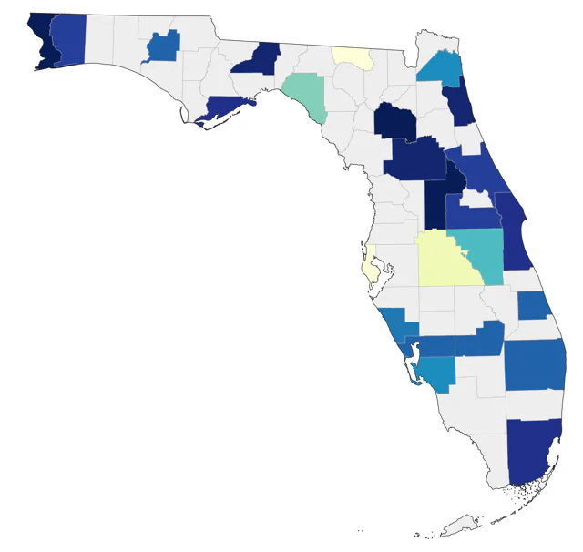 Willow Flycatcher county map