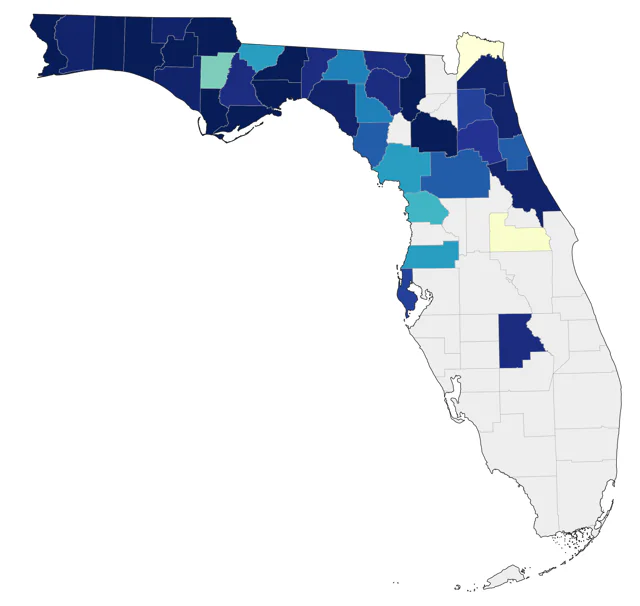 Winter Wren county map