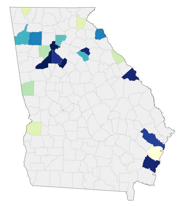 Alder Flycatcher county map