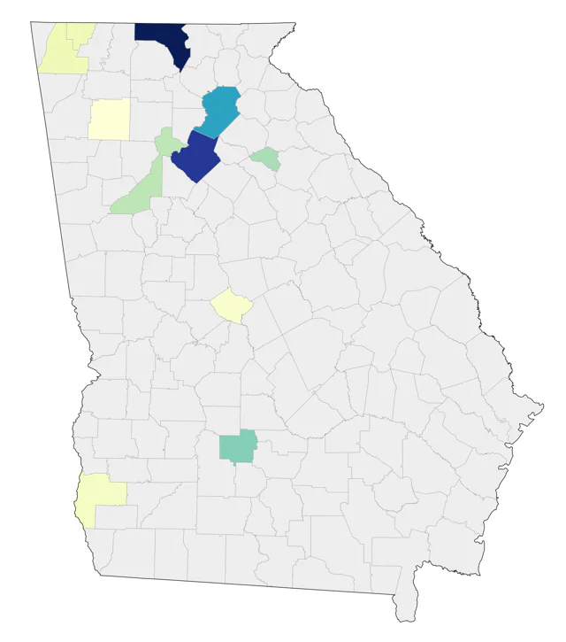 Allen's Hummingbird county map