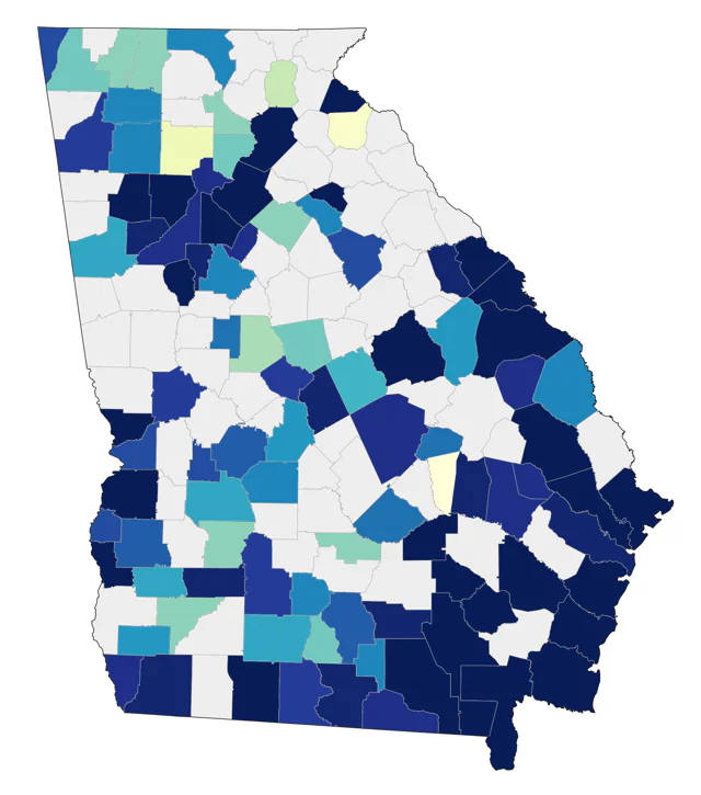 American Bittern county map