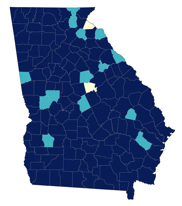 American Kestrel county map