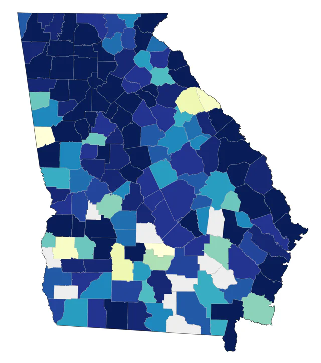 American Woodcock county map