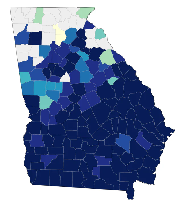 Anhinga county map