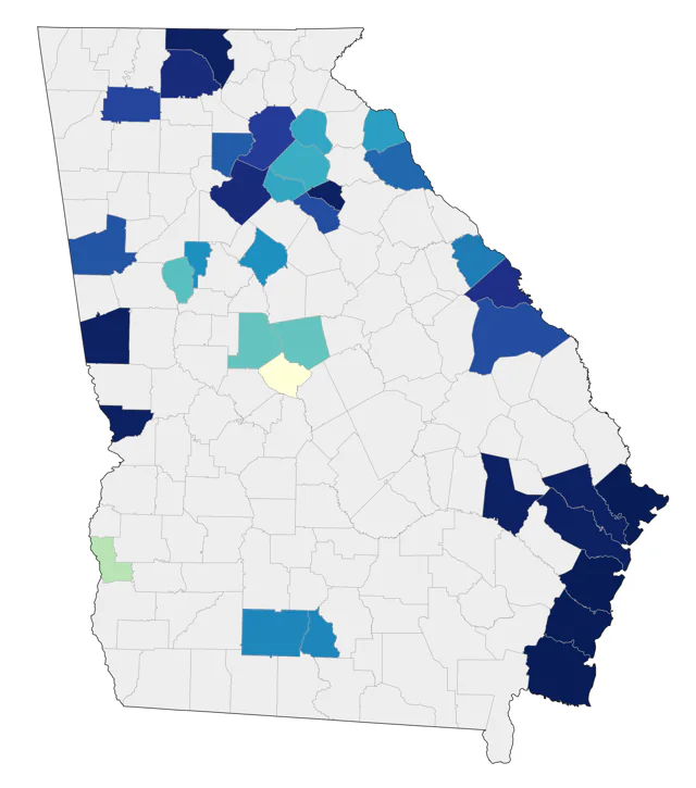 Black Scoter county map