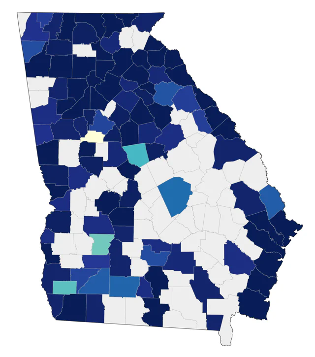 Bonaparte's Gull county map