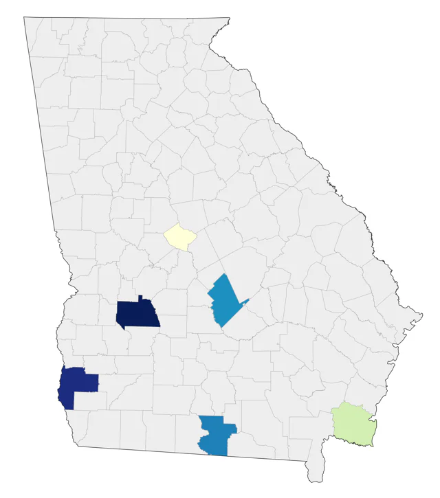 Broad-billed Hummingbird county map