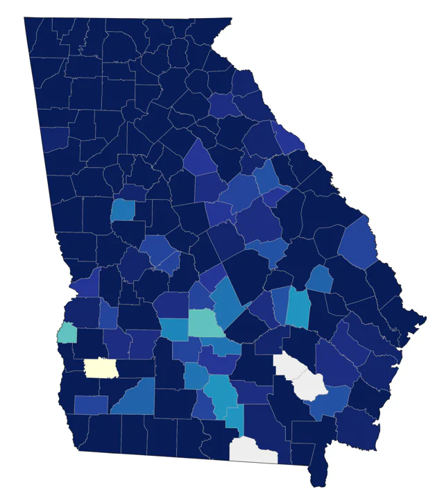 Broad-winged Hawk county map