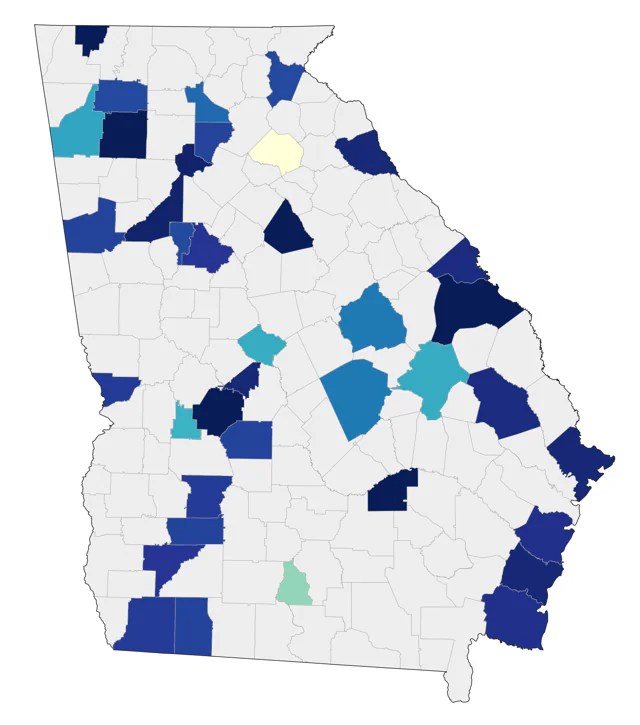 Buff-breasted Sandpiper county map