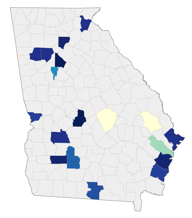 Bullock's Oriole county map