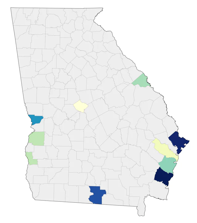 Cave Swallow county map