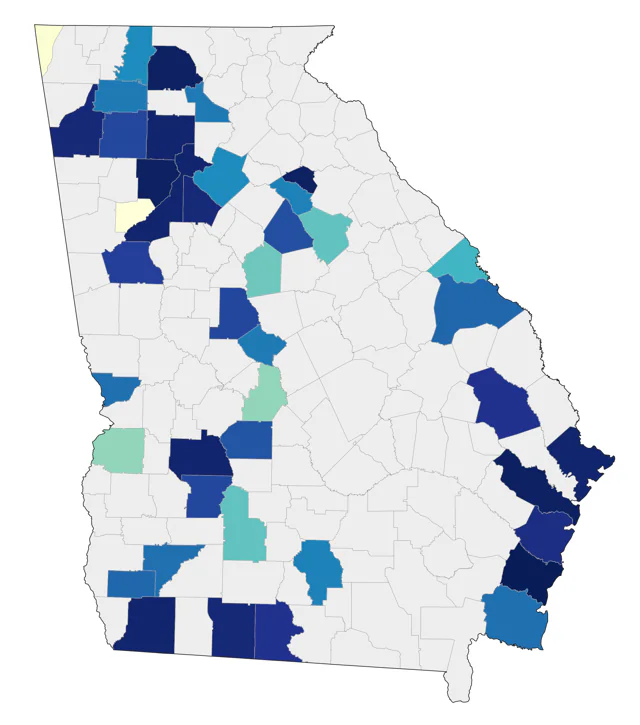 Clay-colored Sparrow county map