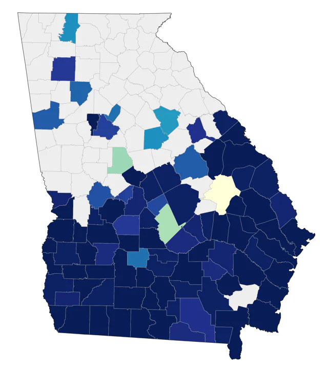 Common Gallinule county map