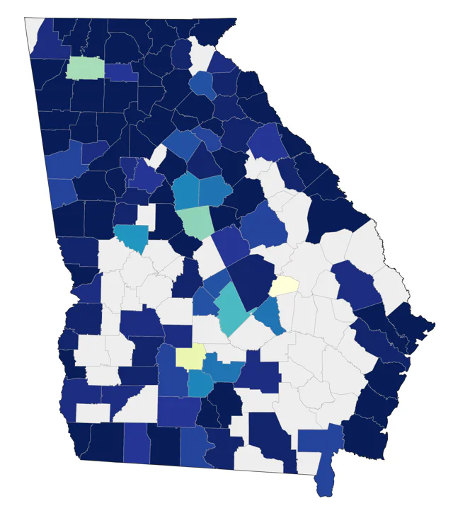 Common Loon county map