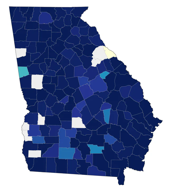 Common Nighthawk county map