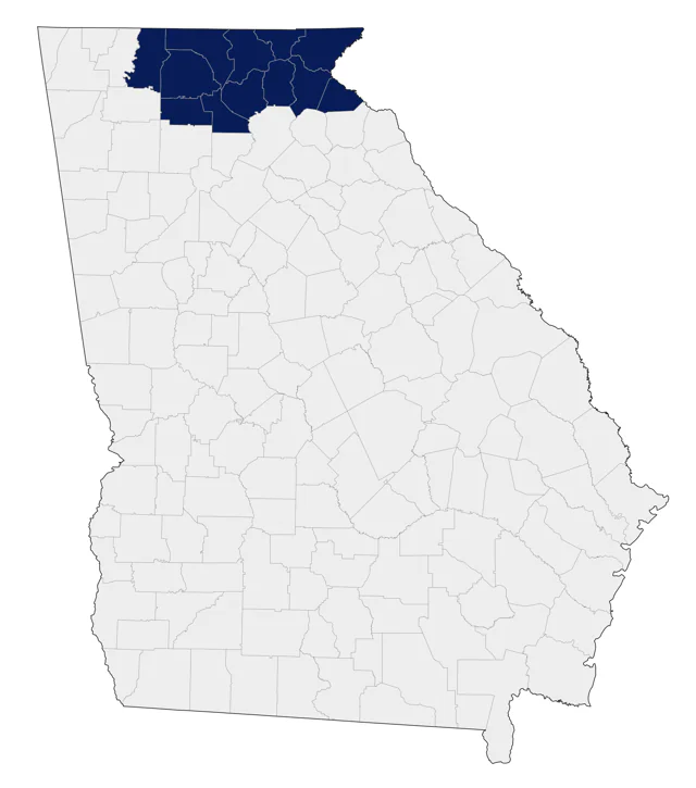 Common Raven county map