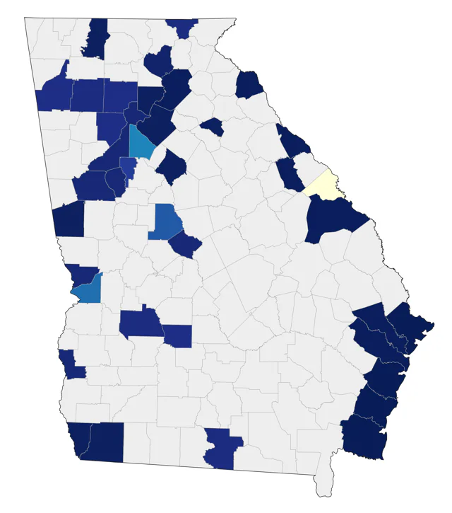 Common Tern county map