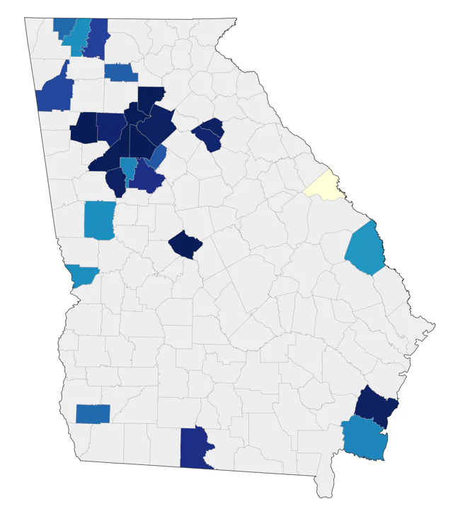 Connecticut Warbler county map