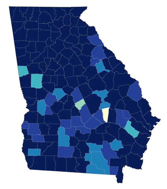 Cooper's Hawk county map