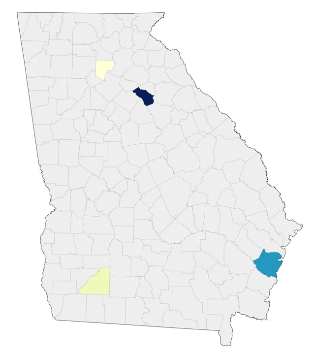 Crested Caracara county map