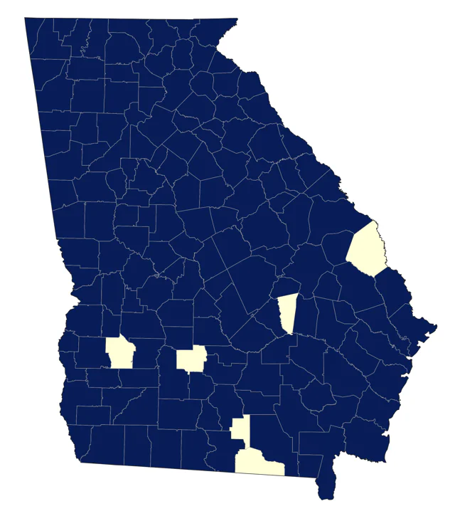 Eastern Phoebe county map