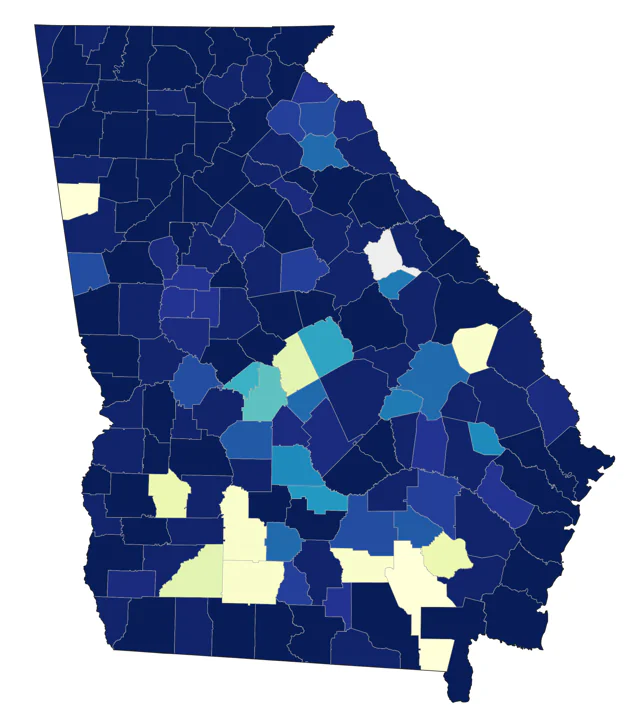 Eastern Screech-Owl county map