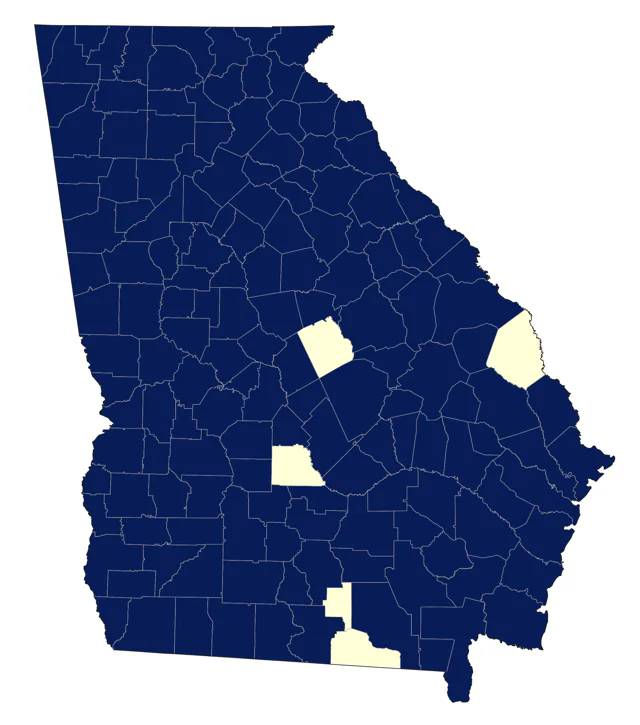 European Starling county map