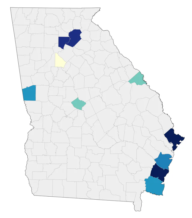 Glaucous Gull county map