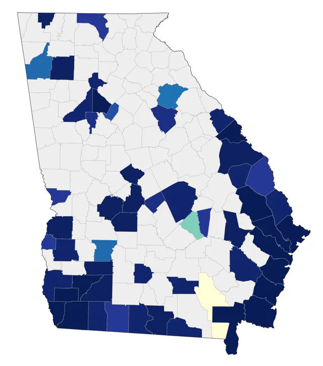 Glossy Ibis county map