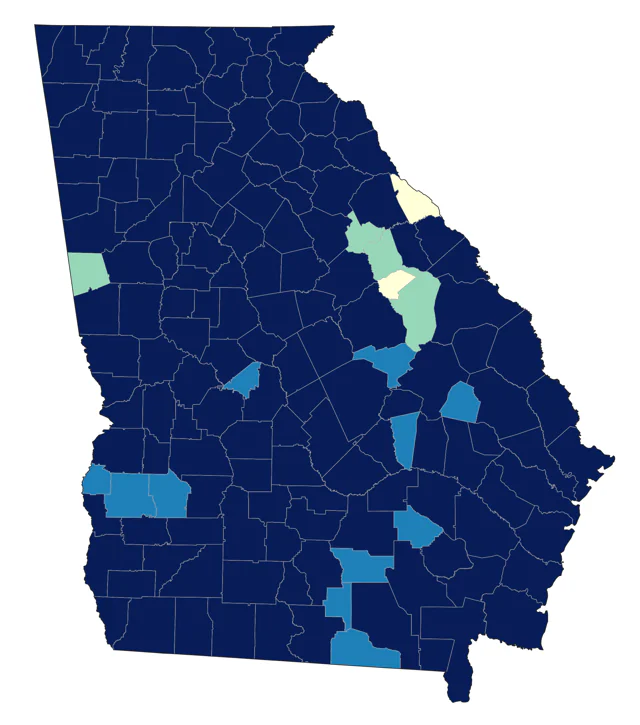 Gray Catbird county map
