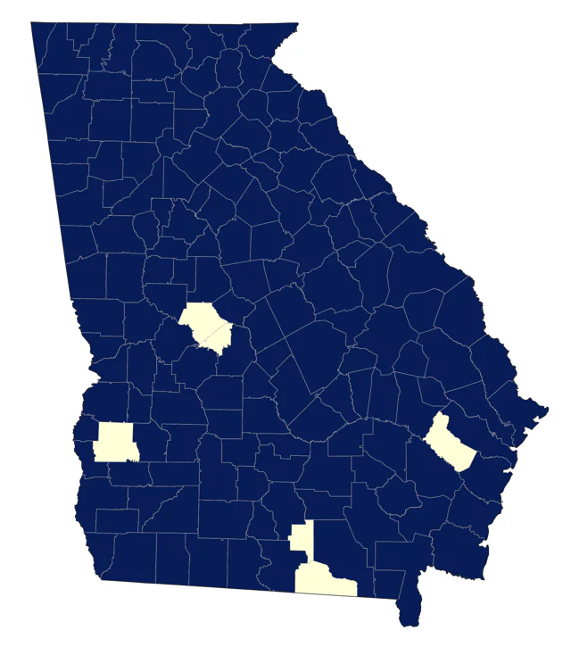 Great Blue Heron county map