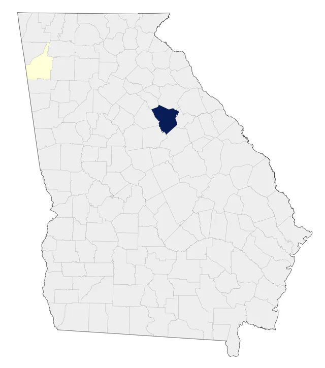 Green-tailed Towhee county map