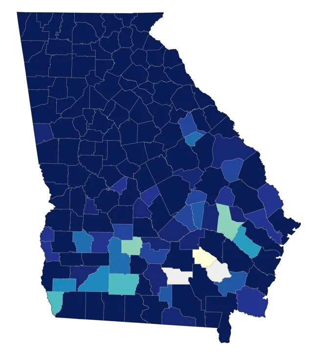 Hairy Woodpecker county map
